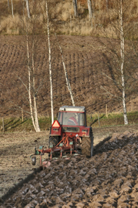 Asbjörn is plowing